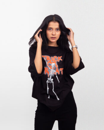 Skeleton Design Oversized T-Shirt